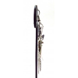 Silver Contemporary Earring Jhumka Jhumki Fashion Jewelry Drop Dangle Long EA287